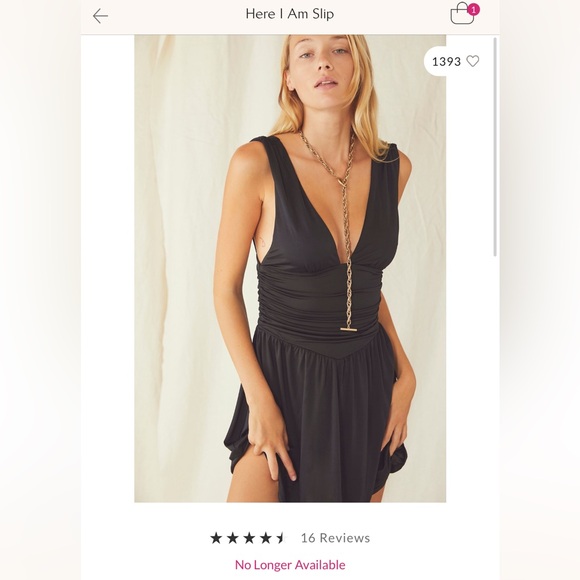 (NWT) Free People Here I Am Slip Mini Dress - Picture 7 of 7